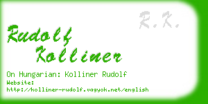 rudolf kolliner business card